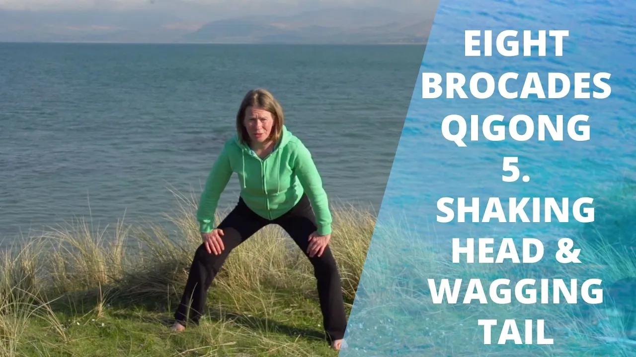 This is the fifth exercise of the Eight Pieces of Brocade or Ba Duan Jin. This is an ancient Qigong sequence for building strength and flexibility, improving balance and calming the mind.